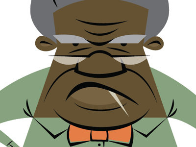 angry old man cartoon character