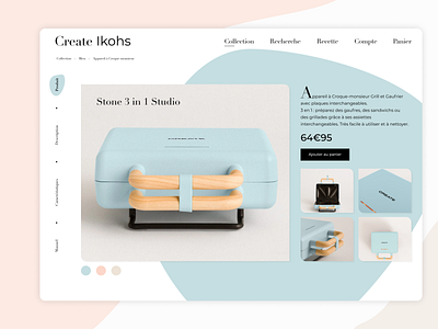 Product page for Create Ikohs color design desktop form page page produit pastel product page ui uidesign web