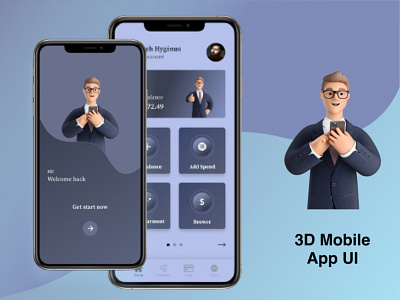 3D Mobile UI Design