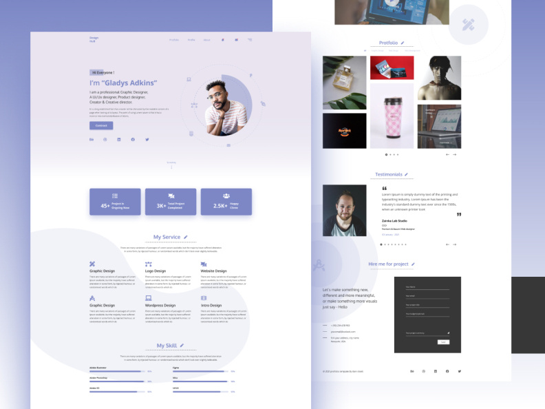 UI/UX designer website template by Md. Shakil Ahammed on Dribbble