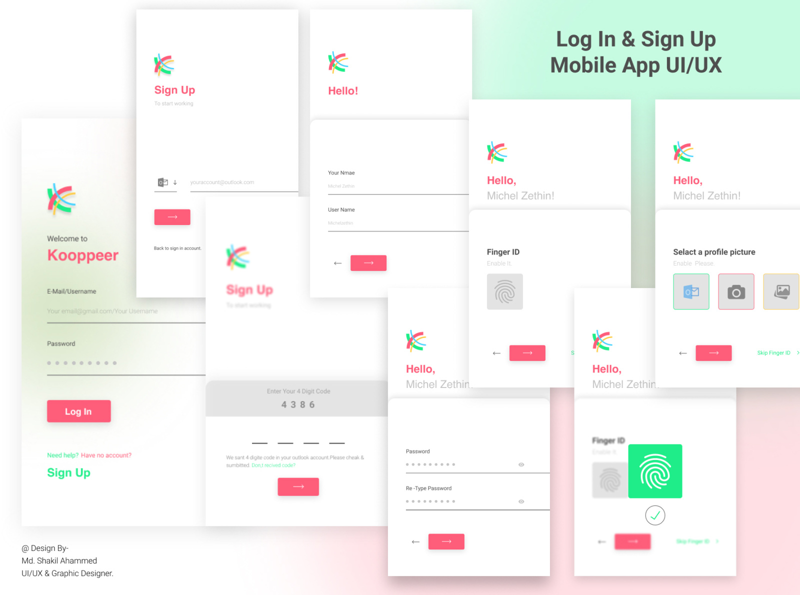 Mobile App Login & Sign Up UI/UX by Md. Shakil Ahammed on Dribbble