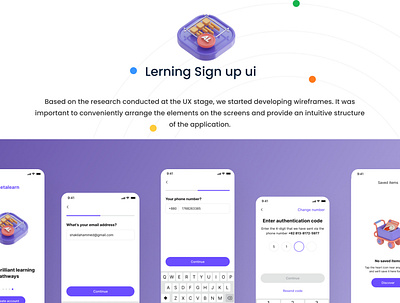 Learning page mobile app ui 3d android app design app design branding graphic design learning app login page login page design mobile ui mobile ux mobileapp ui uiux design user interface ux