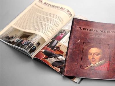 ritorno del cigno rossini mockup branding design film film poster layout leaflet mockup pressbook typography
