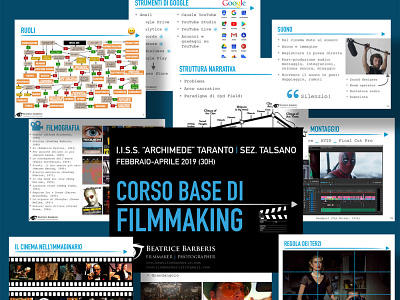 Archimede Corso base di filmmaking mockup branding design film filmmaker filmmaking layout layout design minimal presentation presentation design presentation layout