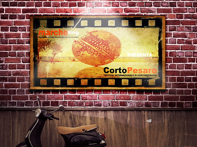 CortoPesaro design film festival grunge layout minimal mockup poster poster design underground