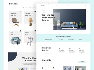 Furniture Website Landing Page