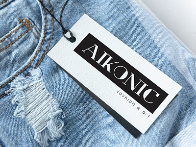 CLOTHING TAGS AIKONIC design logo