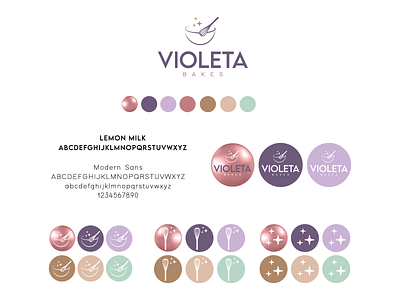 Violeta Bakes branding design logo