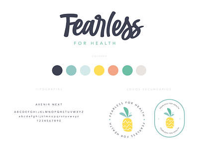 Fearless For Health branding design logo
