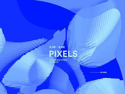 Pixels color design digital education illustration kfks poster print product school