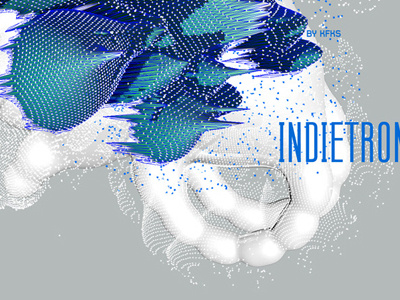 Indietronica blue dots indietronica infographics kfks music music waves white