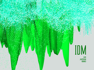 IDM blue dots green idm infographics japan kfks music music waves uk