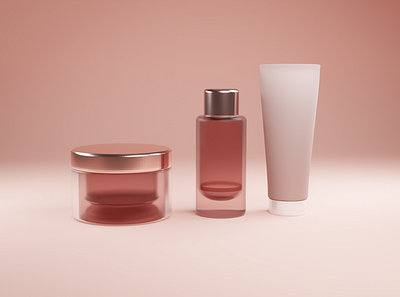 Cosmetics Packaging 3D Design 3d branding graphic design