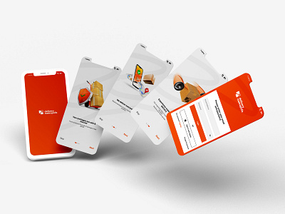 Splash Screens for a Delivery App branding delivery app design graphic design illustration product product design ui