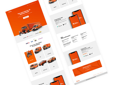 Delivery App Landing Page UI Design branding delivery app design landing page product design ui ui ux