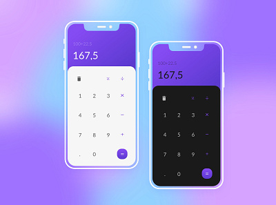 Calculator calculate calculator dailyui dailyuichallenge darkmode gradient rekenmachine uichallenge uidesign uxdesign