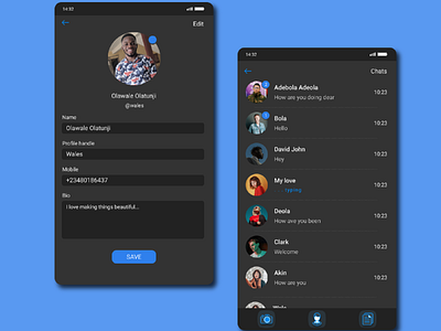 Chat app- Dark mode