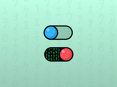 Toggle The Matrix blue pill button choice ios matrix morpheus neo red pill switch toggle ui ux