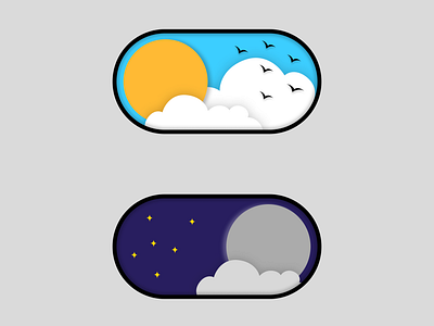 Day/Night illustrations animation design ui ux webdesign