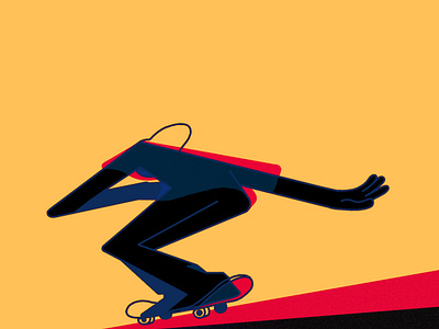 Skater character design digital drawing flat illustration minimal skate skater