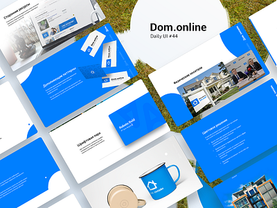 Daily ui #44 Real Estate Service. Branding and Logo presentation