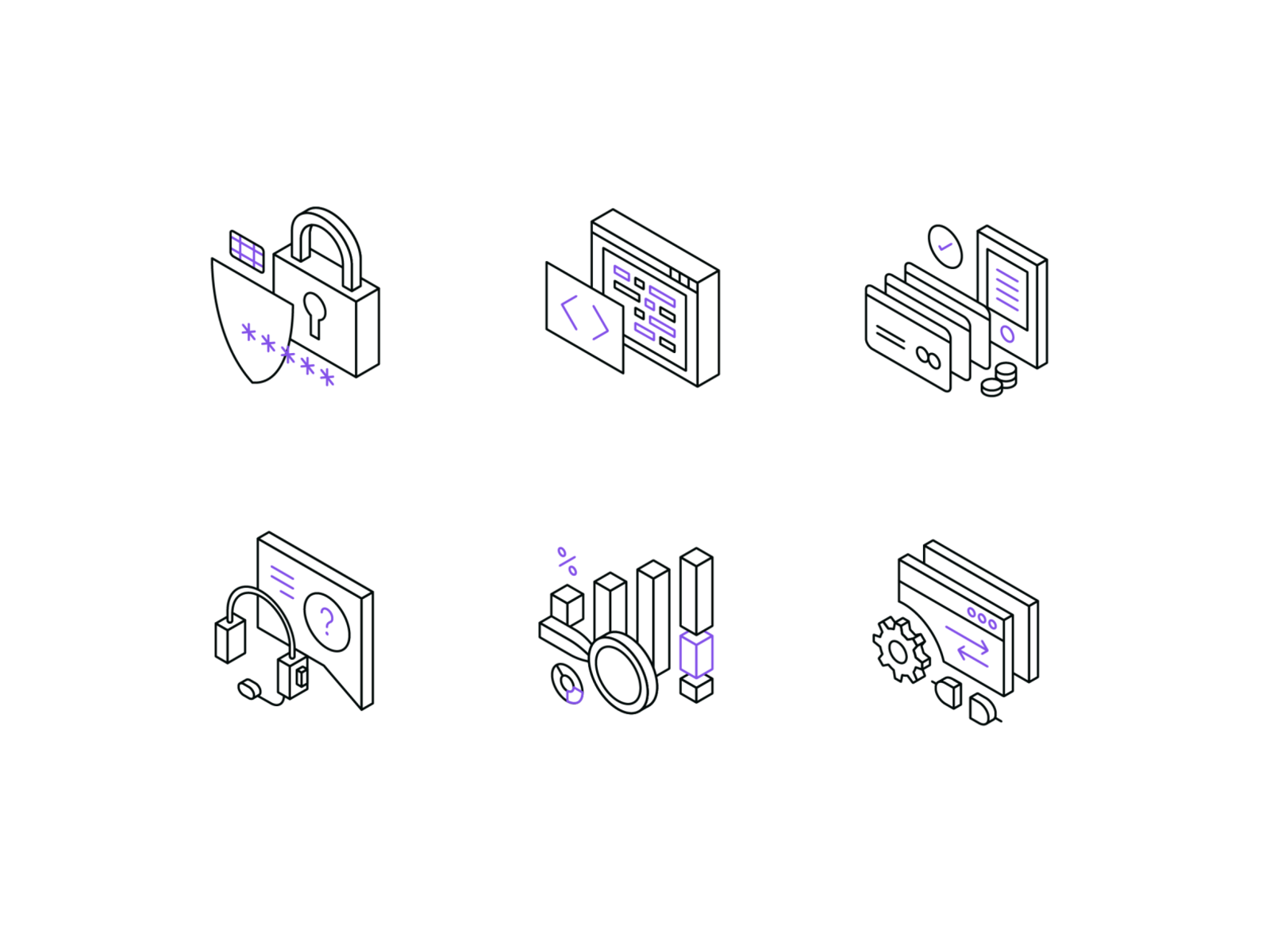 SMSPortal UI Icons communication icon isometric payment security sms text ui url ux vector