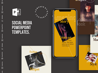 Social Media PowerPoint Template advertising art blog blogger branding design elegant instagram instagram posts instagram stories instagram stories pack instagram stories template instagram story template instagram template modern posts social media social media pack social media template social media templates