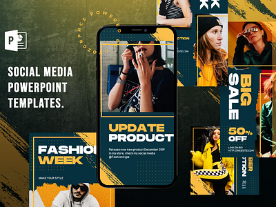 Social Media PowerPoint Template advertising art blog blogger branding design elegant instagram instagram posts instagram stories instagram stories pack instagram stories template instagram story template instagram template modern posts social media social media pack social media template social media templates