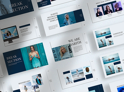 Harith - Minimalist Presentation aesthetic business clean commercial corporate css design digital extended commercial fashion graphics html illustrations layout personal powerpoint presentations property style woman