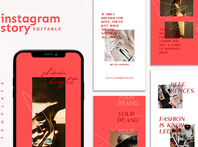 Instagram Story Template advertising boys branding design girl hypebeast illustration instagram instagram post instagram stories instagram template logo social media social media design social media pack social media templates socialmedia template ui youth