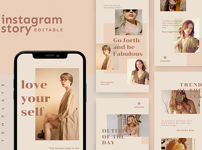 Instagram Story Template advertising boys branding design girl hypebeast illustration instagram instagram post instagram stories instagram template logo social media social media design social media pack social media templates socialmedia template ui youth