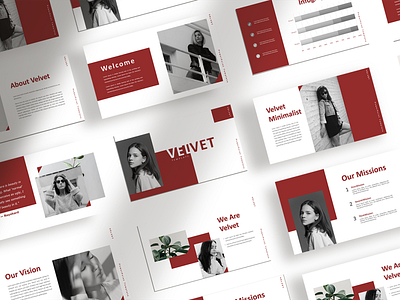 Velvet - Presentation Template advertising boys branding design girl hypebeast illustration instagram instagram post instagram stories instagram template logo social media social media design social media pack social media templates socialmedia template ui youth