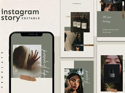 Instagram Story Template business card clean commercial corporate design digital fashion graphics html illustrations layout mockups moodboard personal presentations scene story template