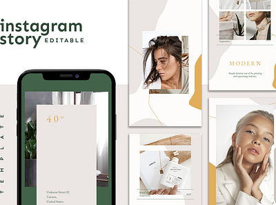 Instagram Story Template advertising boys branding design girl hypebeast illustration instagram instagram post instagram stories instagram template logo social media social media design social media pack social media templates socialmedia template ui youth