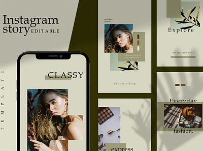 Instagram Story Template advertising boys branding design girl hypebeast illustration instagram instagram post instagram stories instagram template logo social media social media design social media pack social media templates socialmedia template ui youth