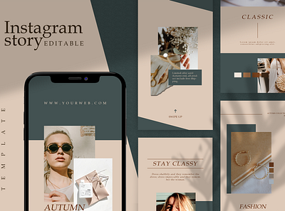 Instagram Story Template advertising boys branding design girl hypebeast illustration instagram instagram post instagram stories instagram template logo social media social media design social media pack social media templates socialmedia template ui youth