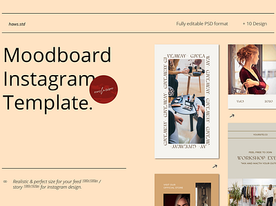 Moodboard Instagram Template advertising branding design digital event graphic hypebeast illustratuions instagram instagram stories instagram template instastory promotions snapgram social social media social media pack social media templates socialmedia template