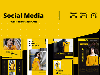 Social Media Template advertising branding card creator design digital graphics html illustrations instagram instagram stories instagram template layout mockups moodboard presentations promotions scene social media