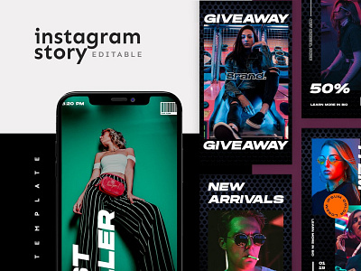 Instagram Story Template4 advertising arrival brand branding commercial cool design extended commercial fashion girl hypebeast instagram instagram stories socialmedia socialmediamarketing socialmediapack socialmediatemplate stories story youth