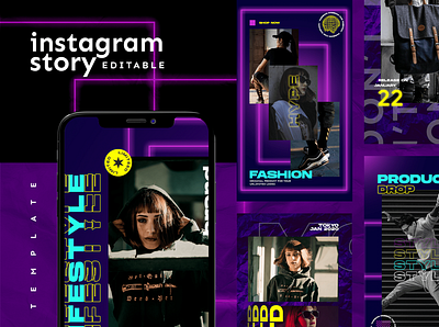 Instagram Story Template advertising boys branding darkmode design girls hypebeast instagram instagram post instagram stories instagram template social media design socialmedia socialmediapack socialmediatemplate stories template template design templatedesign youth