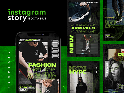 Instagram Story Template advertising arrival boy branding design fashion girl hypebeast illustration instagram instagram post instagram stories instagram template instastory socialmedia socialmediapack socialmediatemplate ui youth