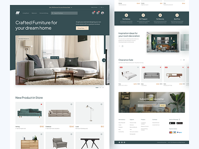 Maynooth - Furniture ecommerce website clean e commerce ecommerce furniture home homepage interior online store store ui ui design web web design website