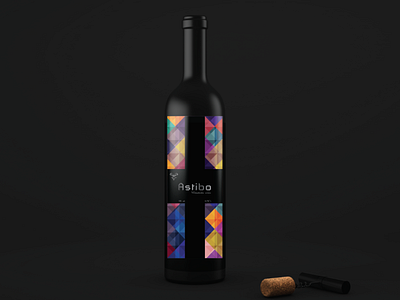 Red wine label design