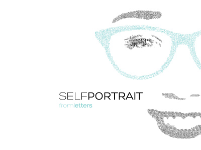 Self-portrait from letters designer illustration illustrator letters modification photoshop self self portrait self portrait self promotion typogaphy vector