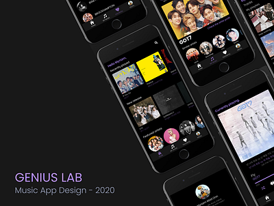 GENIUS LAB | Music App Design kpop music music app music player ui ui ux design ux