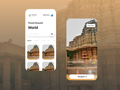 Travel app Concept for Tourists app design product design tourist app travel app ui ux