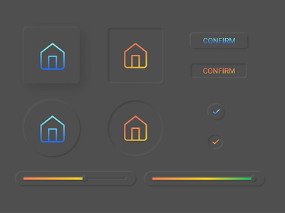 Neumorphic Menu app design illustration minimal neumorphic neumorphism skeumorphic ui ux web