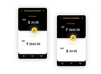 Currency Calculator 004 app dailyui design minimal mobile app ux