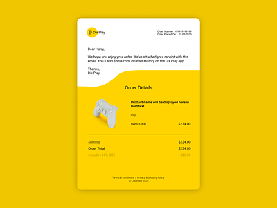 Email Receipt 017 daily 100 challenge dailyui design email minimal typography ux