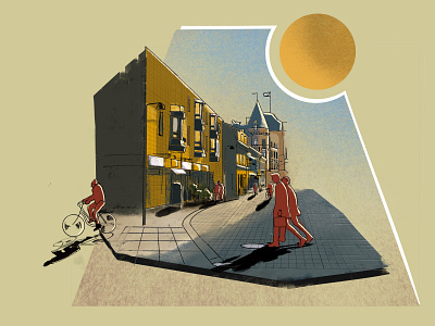 Illustration: Sunny day in Lund, Sweden